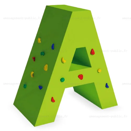 Lettres géantes à escalader